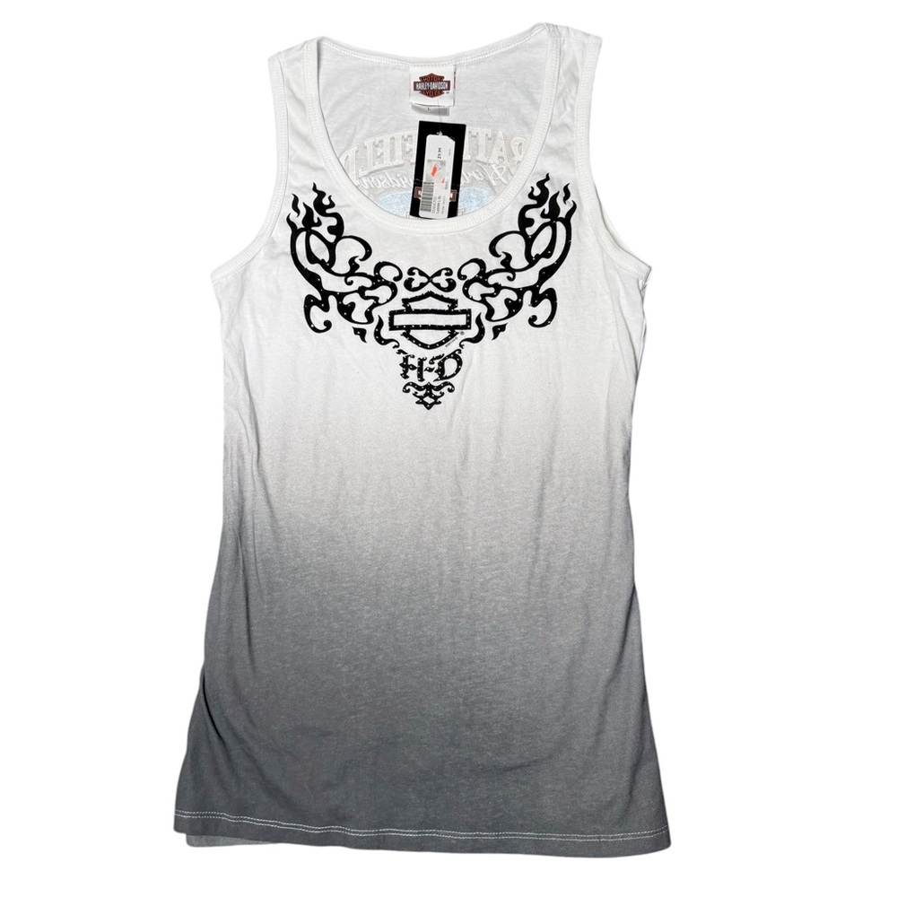 Harley-Davidson‎ tank top Battlefield Gettysburg PA Graphic Tee White biker sz L